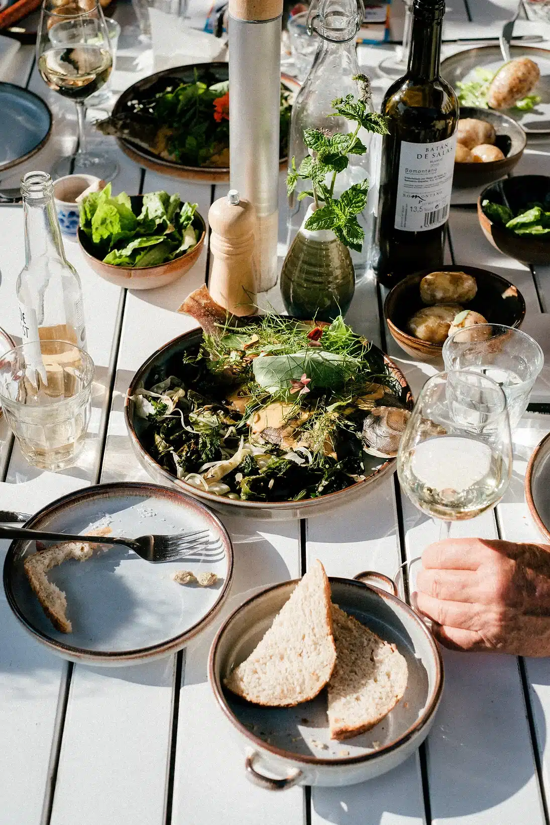 Restaurantmiljø hos Langebjerg i Allinge på Bornholm